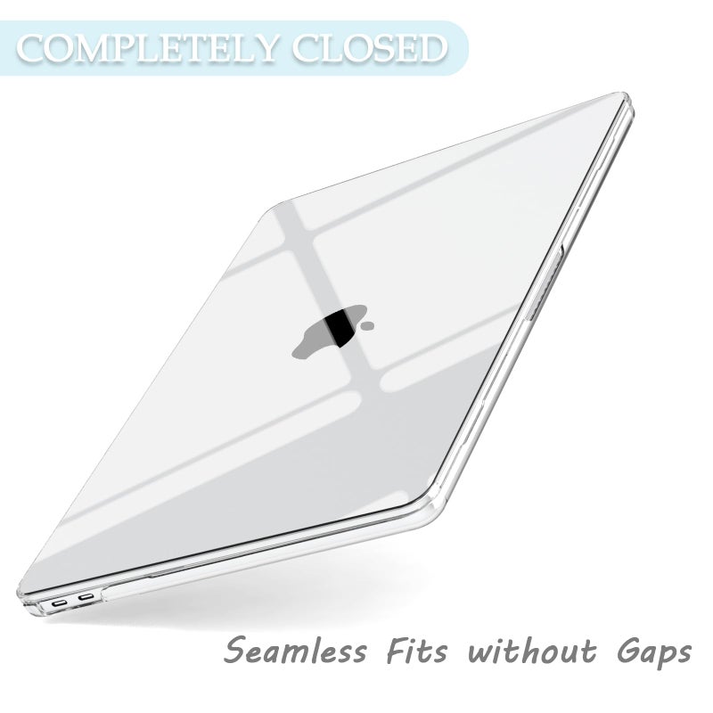 B BELK Compatible with MacBook Air 13 inch Case 2021 2020-2018 Release A2337 A2179 A1932, Laptop Hard Shell for MacBook Air M1 Case 13.3" + 2 Keyboard Cover + Screen Protector, Crystal Clear - Image 3